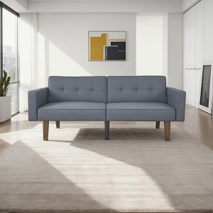 NicBex 68.11 Inch PU/Linen Sofabed,Convertible Sofa with Tufted Backrest for Living Room,Office,Apartment,Small Space - 1 of 4
