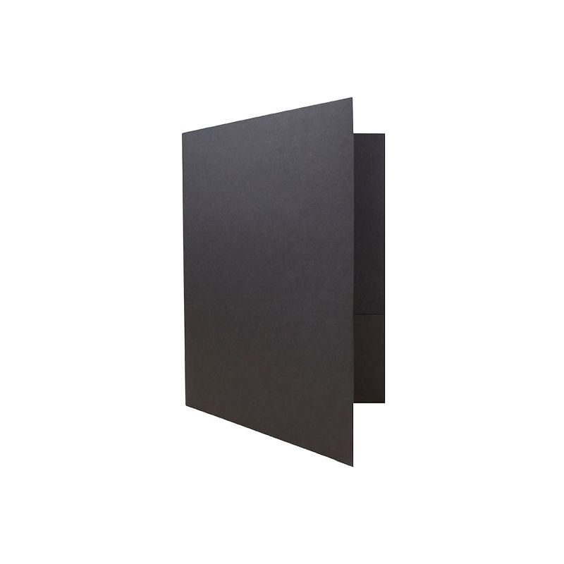 JAM Paper Linen 2-Pocket Portfolio Folder Black 6/Pack (99594d) , 4 of 7