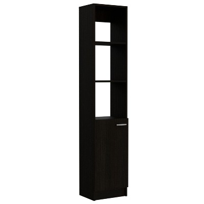 Depot E-Shop  64H" Linen Single Door Cabinet, Three External Shelves, Two Interior Shelves and Metal handle