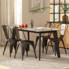 Tangkula Tolix Style Metal Dining Chairs Set of 4 w/ Removable Backrest for Dining Room - 2 of 4