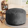 CAVINAS Bean Bag Chair, 4 Foot Luxurious Velvet Lazy Sofa with High-Rebound Memory Foam for Adults, Gray - 3 of 4