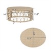 RISOKEYS Boho-Inspired Oval Outdoor Coffee Table with Wicker Weave Top and Loop Design - Perfect Centerpiece for Patio, Garden, and Outdoor Spaces - 3 of 4