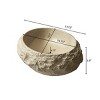 20" Irregular Oval Resin Bathroom Sink with Stone Pattern, Modern Vessel Basin for Bathroom Vanity – The Pop Home - 4 of 4