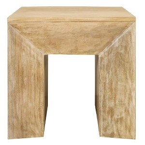 Moti Goliath Side Table in Modern Natural Finish on Mango Solid Wood - 1 of 3