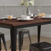 Merrick Lane Rectangular Steel Frame Square Table With Wood Top - image 4 of 4