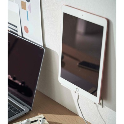 White Steel Wall-Mounted Smartphone and Tablet Holder