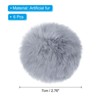 Unique Bargains Fluffy Soft Elastic Faux Fur Pom Poms for Hats Scarves Gloves 6 Pcs - 2 of 4