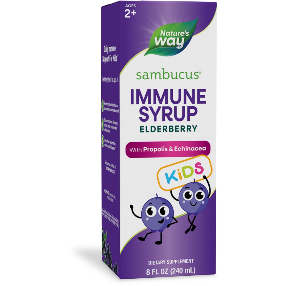 Photos - Vitamins & Minerals Natures Way Nature's Way Sambucus Immune Syrup for Kids with Elderberry - 8 fl oz 