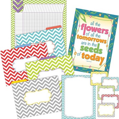 Barker Creek 109pc Chevron Beautiful Office per Classroom Set