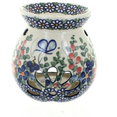 Blue Rose Polish Pottery Garden Butterfly Aromatic Warmer