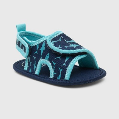 Ro+Me by Robeez Baby Boys' Shark Ankle Strap Sandals - 6-12M