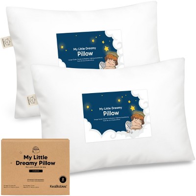 KeaBabies Toddler Pillow - Soft Organic Cotton Kids Pillows for Sleeping - Travel Pillow for Kids Age 2-5