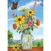 Sunshine Bouquet Spring Garden Flag Floral Mason Jar 18" x 12.5" Briarwood Lane - 3 of 4