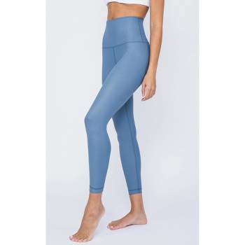 LEEy-World Leggings for Women High Waisted Workout Leggings for Women,  Buttery Soft Yoga Pants, 7/8 Length Leggings with Hidden Pocket Blue,L 