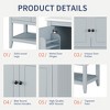 NicBex Modern Bathroom Cabinet with Ceramic Sink,Bathroom Storage Cabinet with Open Shelves,Solid Wood Bathroom Vanity with Door - 4 of 4