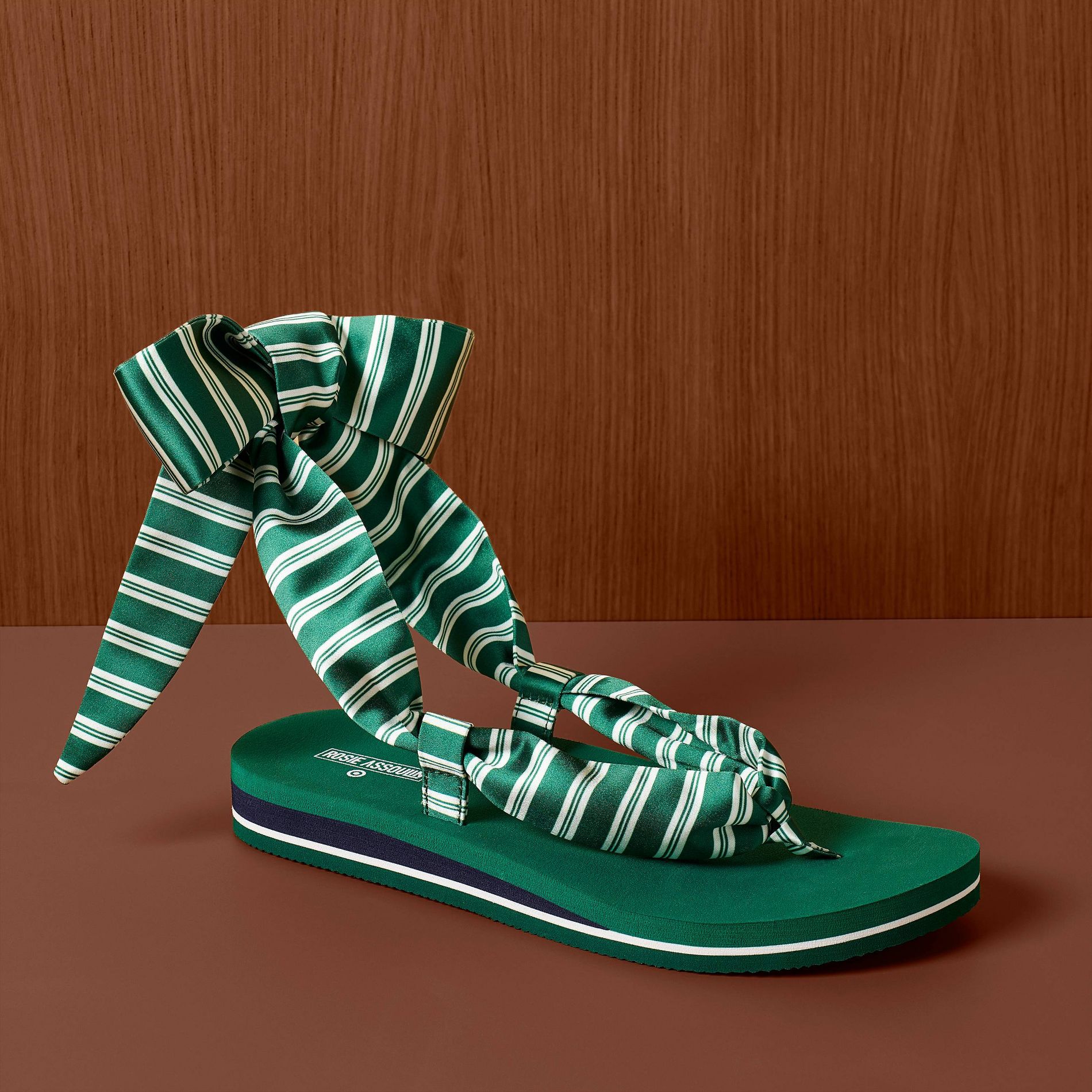 Women's Striped Wrap Sandals - Rosie Assoulin x Target Green 9
