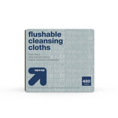 up & up flushable moist wipes