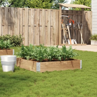 vidaXL Garden Planter 39.4"x39.4" Solid Pine Wood