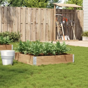 vidaXL Garden Planter 39.4"x39.4" Solid Pine Wood - 1 of 4