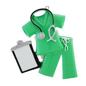 Polarx 3.5 Inch Occupations In Scrubs Christmas Tree Ornament , Christmas Decor Nurse Doctor Health Care (1PC) - 1 of 4