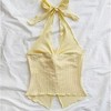 LEVEN SIXTEEN Women'S Twist Front Tie Summer Top - 2 of 3