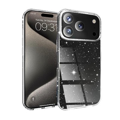 Entronix Case Compatible with iPhone 17 Pro Max - [Hard Back] Glitter Clear