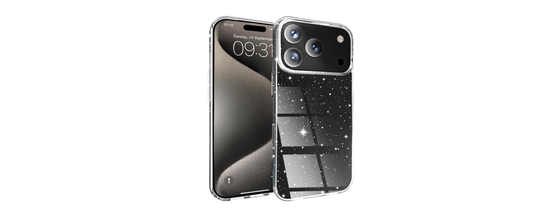 Entronix Case Compatible with iPhone 17 Pro Max - [Hard Back] Glitter Clear