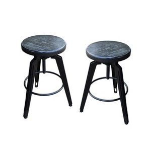Set of 2 Counter And Bar Stool Dark Gray - Christopher Knight Home
