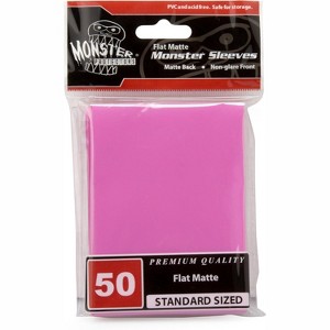 Sleeves - Monster Protector Sleeves - Standard MTG Size Flat Matte - Pink (Fits Magic and Standard Sized Gaming Cards) - 1 of 1
