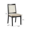 GDFStudio Dylan Rattan Back Upholstered Dining Chair (Set of 2) - 3 of 4