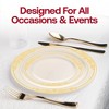 Smarty Had A Party Ivory w/ Gold Harmony Rim Plastic Dinnerware Set - 40 Sets - 2 of 4