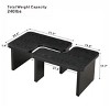 Nesting L Shape Coffee Table Set,Modular 2-Piece Detachable Tables for Living Room Garden,47.4'' & 35.4''-Baofuwish - 4 of 4
