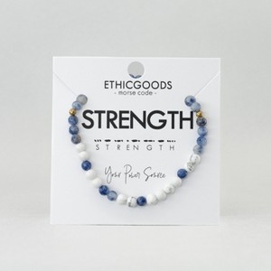 Morse Code Bracelet: STRENGTH | ETHIC GOODS - 1 of 4