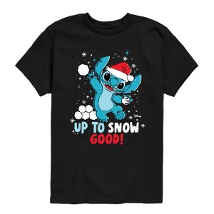 Boys' - Disney - Stitch Up To Snow Good Short Sleeve Graphic T-Shirt - 1 of 4