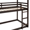 NicBex Twin over Twin Bunk Bed Roof Shape Loft Bed Wooden Bed Frame with Convertible Slide and Ladder, Guardrail, No Box Spring Required - 4 of 4