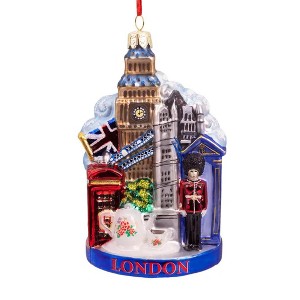 Kurt Adler Glass Ornament for Christmas Tree, London Cityscape - 1 of 3