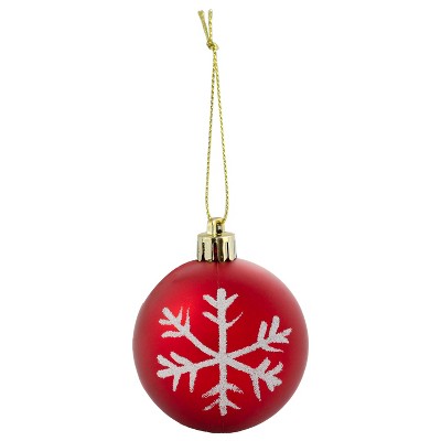 Winter Wonderland Red Green White Shatterproof Plastic Christmas Ornaments Set