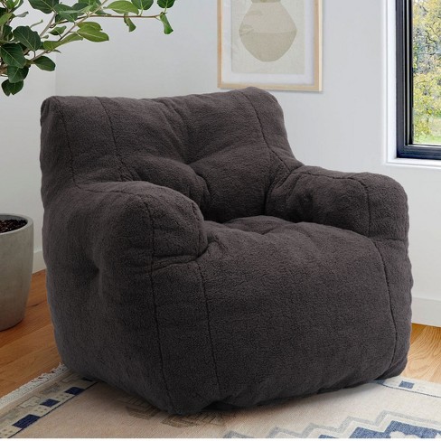 3' Kids' Bean Bag Chair With Memory Foam Filling And Washable Cover  Charcoal - Relax Sacks : Target