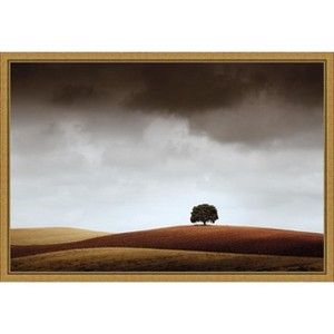 Amanti Art Distant Tree and Horizon by Alberto Merchan Canvas Wall Art Print Framed 23 x 16-in. - 1 of 4