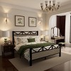 ORRD Full Size Bed Frame with Headboard and Footboard, Industrial Metal and Wood Platform Bed, Easy Assembly, Brown - 2 of 4