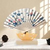 Unique Bargains Detachable Folding Fan Style Fan Display Stand Wood Color 1 Pc - 2 of 4