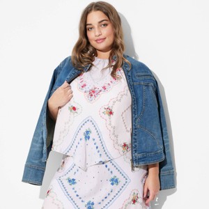 Women's Scarf Midi A-Line Skirt - Wild Fable™ White Floral - 1 of 3