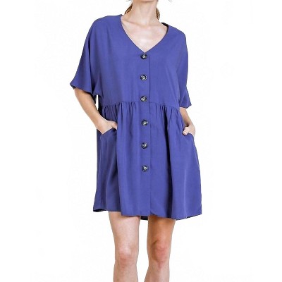 Women's Babydoll Pocket Dress - umgee