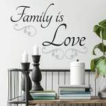 Family Is Love Peel and Stick Wall Decal Black - RoomMates