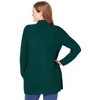 Woman Within Plus Size Zip Front Shaker Cardigan - 3 of 4