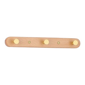 REGALWOVEN Entryway Bedroom Metal Wood Wall-mounted Hat Coat Rack 11.8x1.6in 1 Pc - 1 of 4