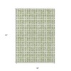 Artichoke Green And Ivory Geometric Washable Indoor Outdoor Area Rug - 3 of 4