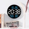 LED Wall Clock With Remote Control Auto Dimming 10 Level Brightness Digital Alarm Clock For Home Farmhouse Office - 2 of 4