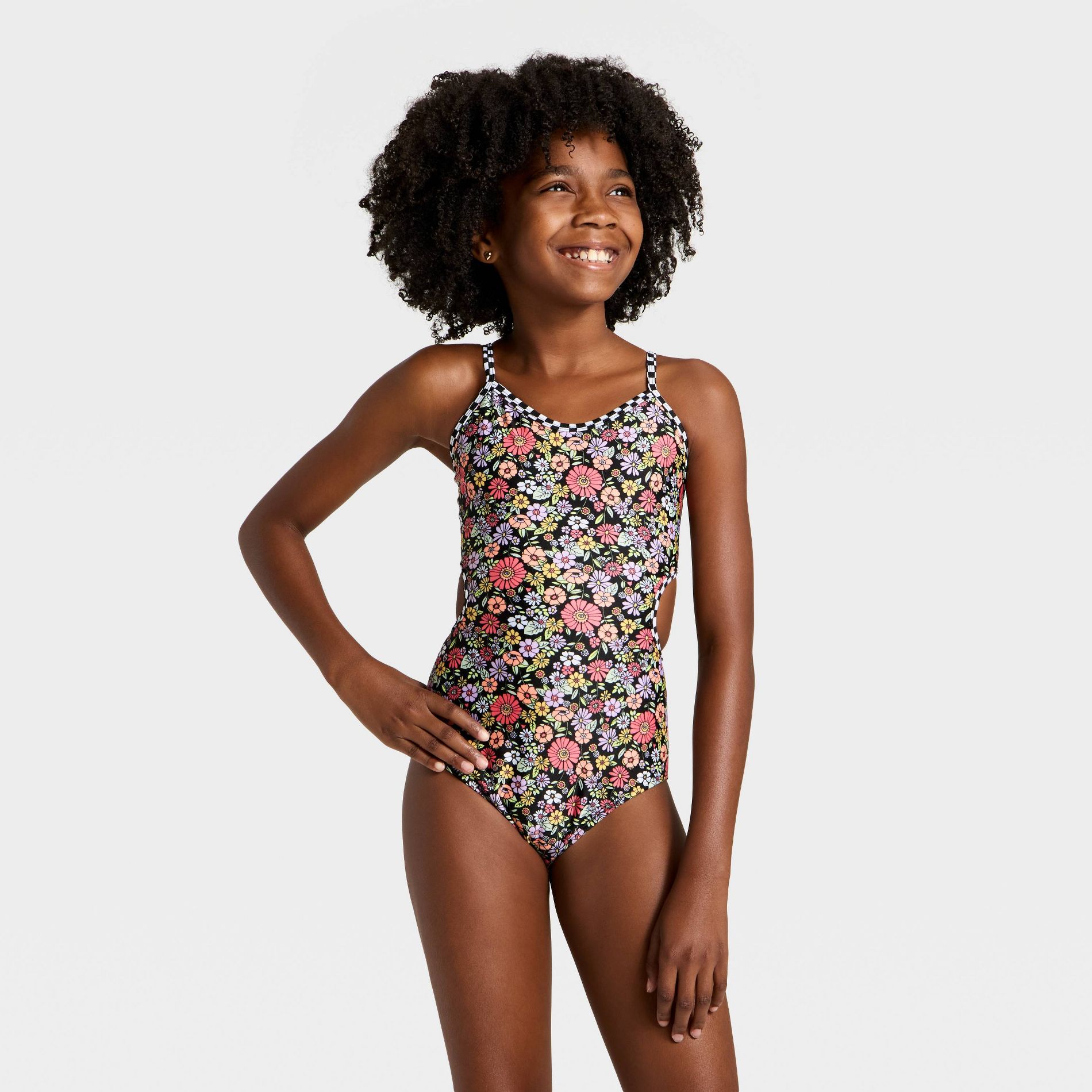 Girls' Ditsy Darling One Piece Swimsuit - art class™