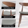 5-Piece Dining Table Set with 1 Rectangular Table and 4 Cushioned Chairs, Rubberwood Frame, Mid-Century Modern Dining Room Furniture - 4 of 4